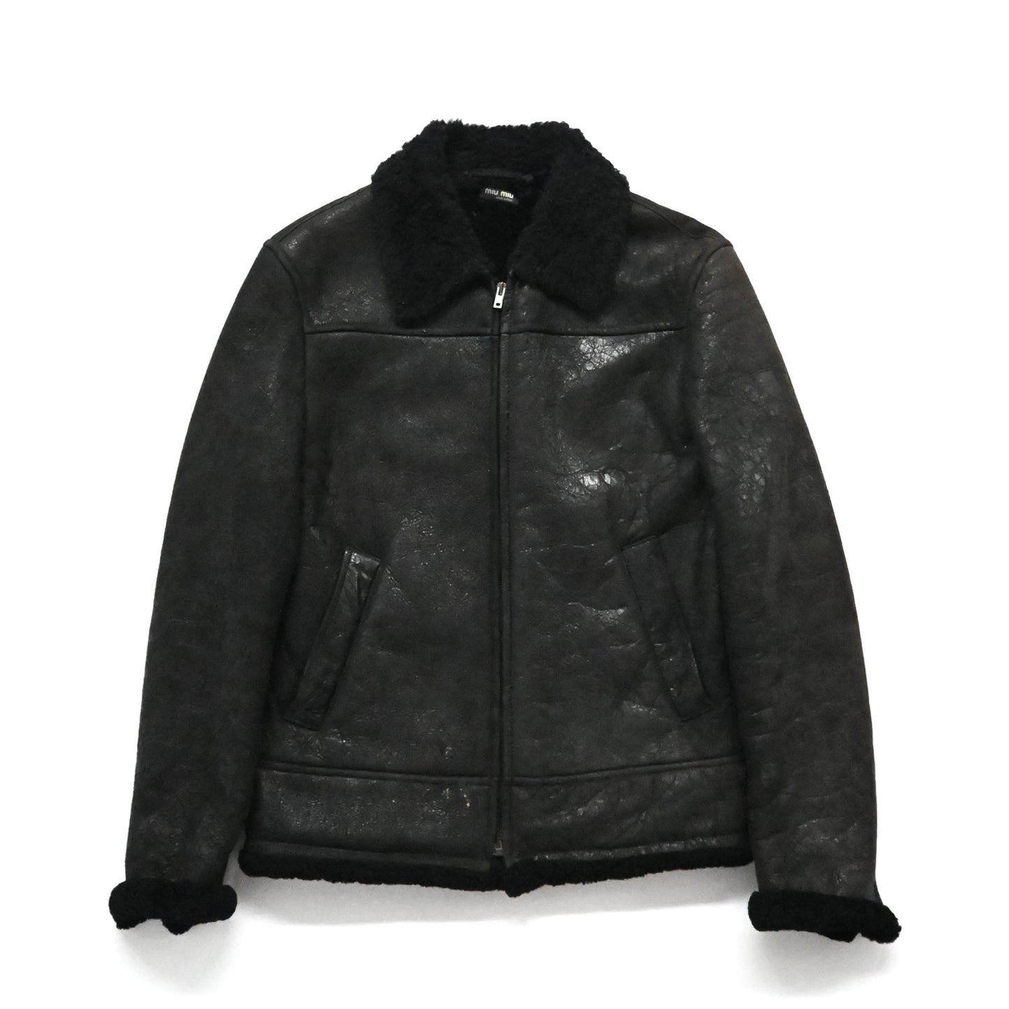2006aw miu miu gemuine leather mouton jacket 48