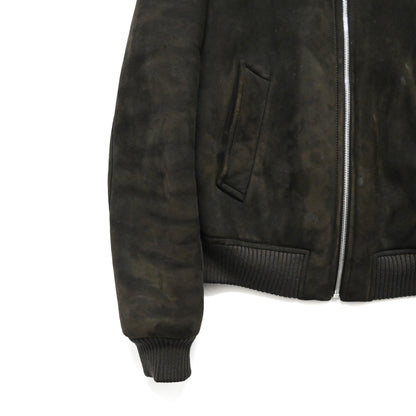 2019aw prada fur docking leather mouton jacket 46