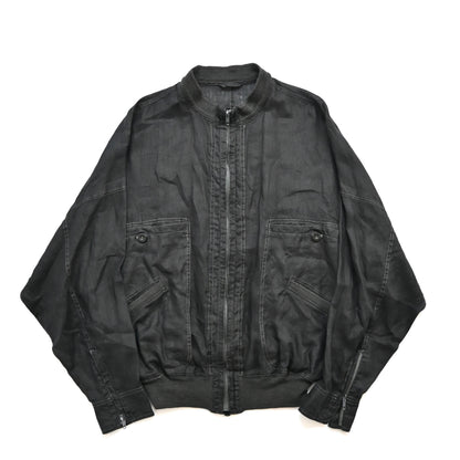 1980s gianni versace linen bomber jacket 48