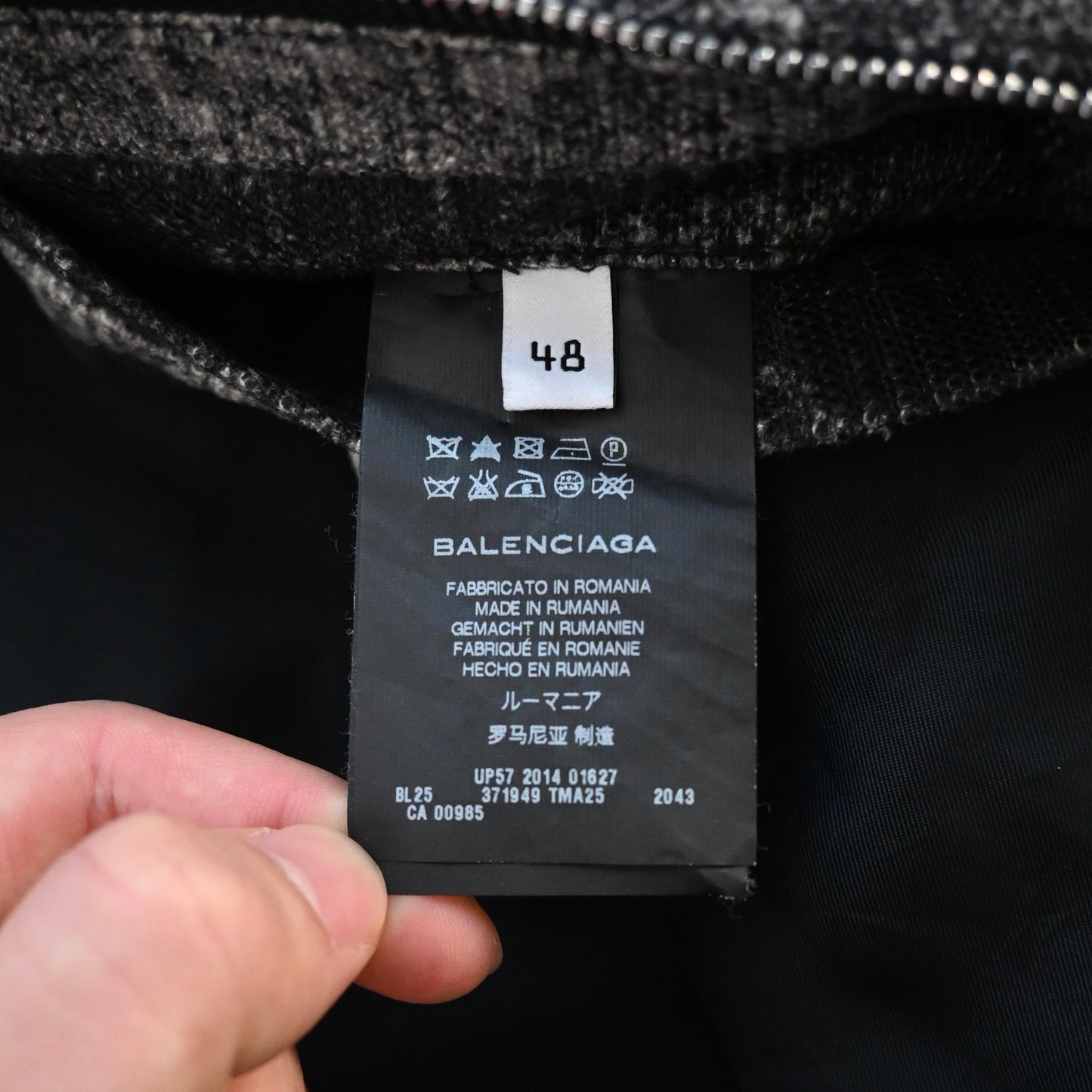 2014aw balenciaga paint pattern cotton ma-1 blouson 48