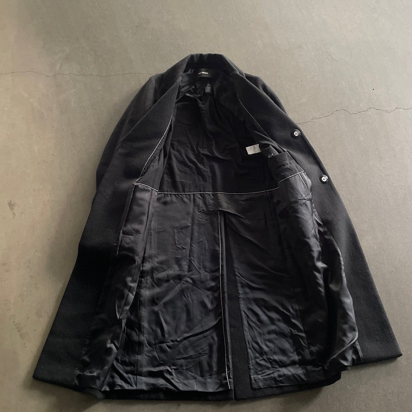 2015aw raf simons stitch wool coat 46