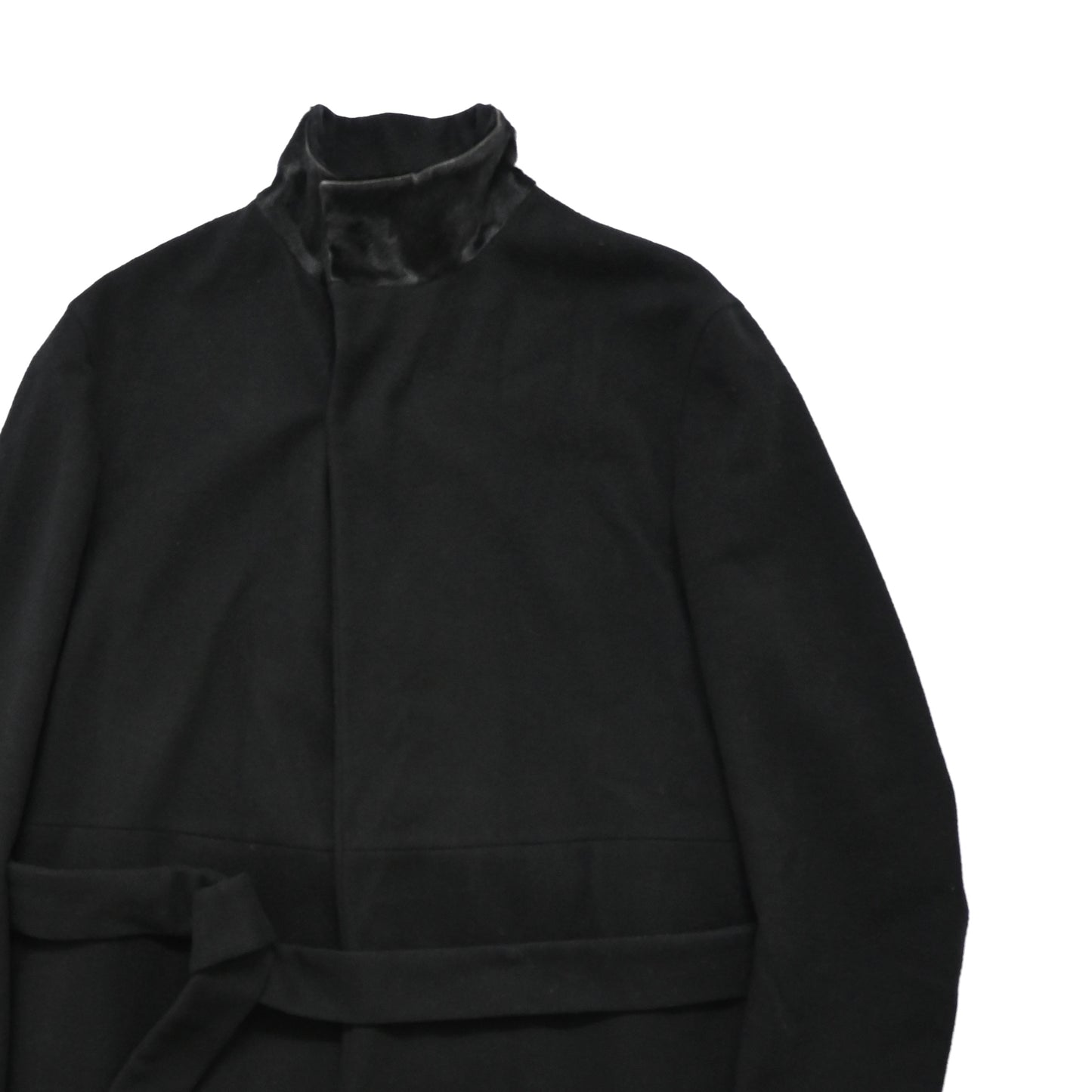 2000s jil sander calf hair docking wool long coat 46