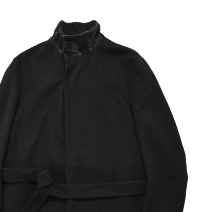 2000s jil sander calf hair docking wool long coat 46