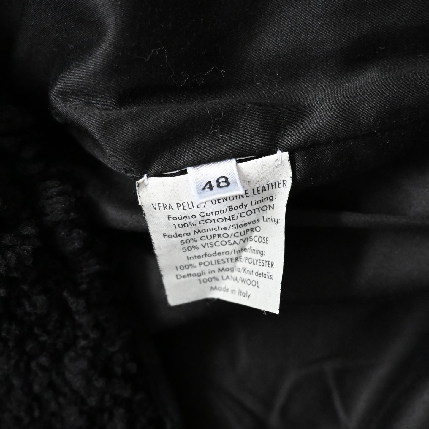 2002aw Yves saint laurent rive gauch boa docking leather jacket 48 by Tom ford