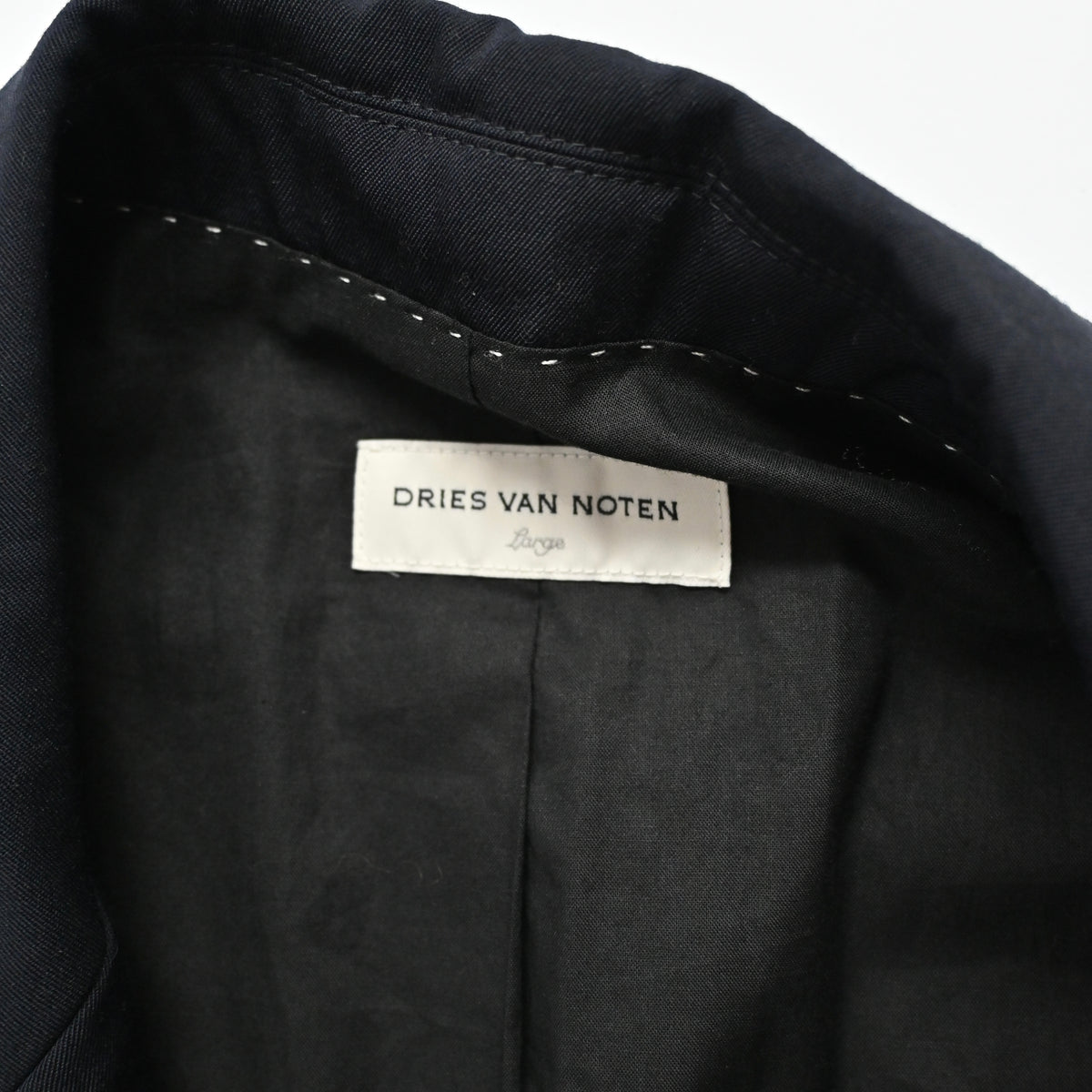 2024aw dries van noten navy wool coat L