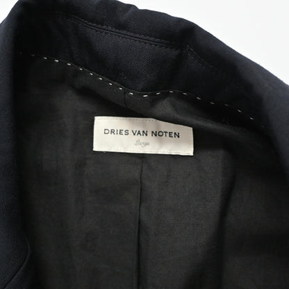 2024aw dries van noten navy wool coat L