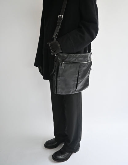 1990s prada cow leather shoulder bag