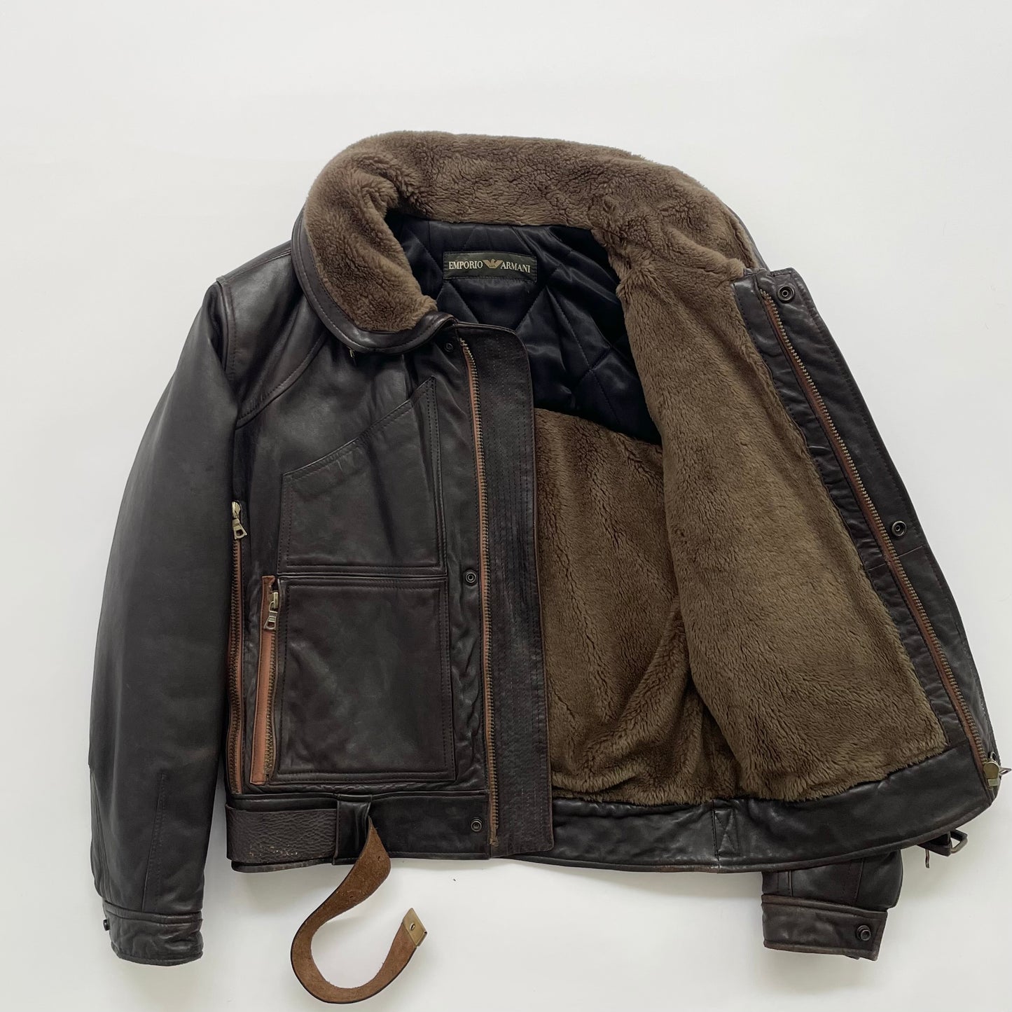 1983aw emporio armani leather flight  jacket M