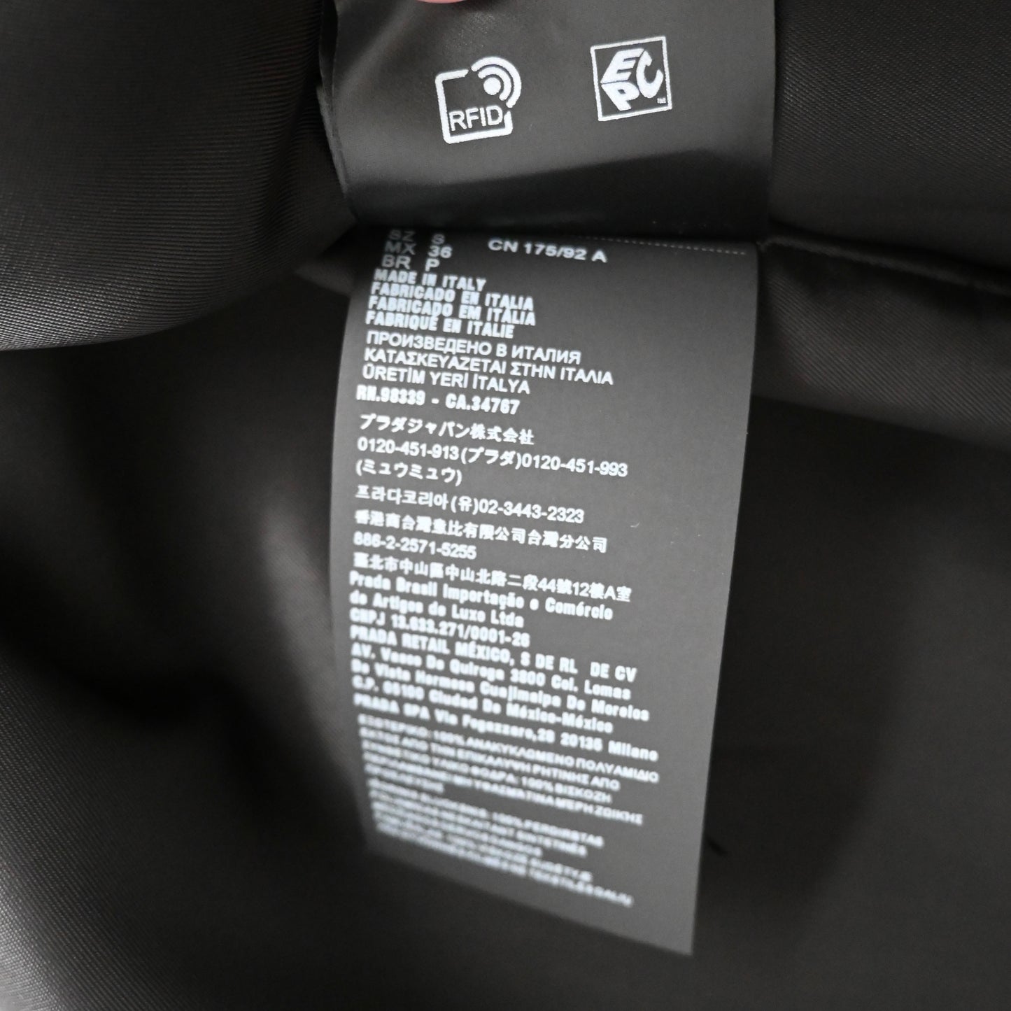 2021aw prada spg891 re nylon long coat S by raf simons