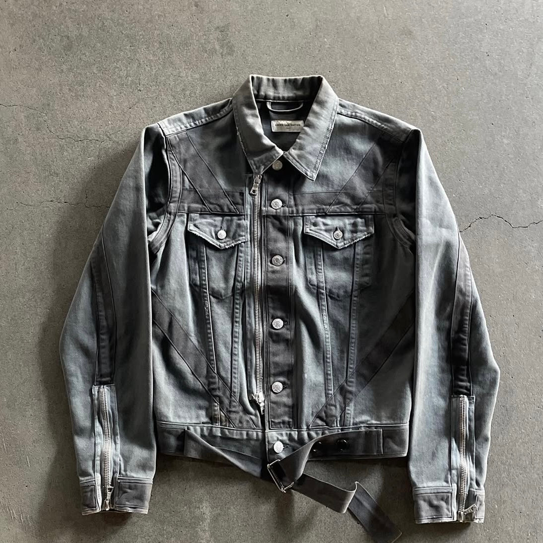 2014aw dries van noten strapped denim jacket 46