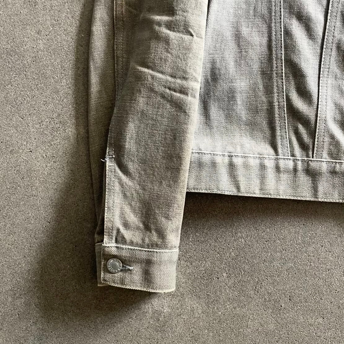 2000s helmut lang grey denim jacket 40