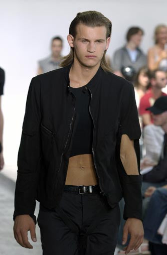 2004ss helmut lang dragonfly cutout leather jacket 48