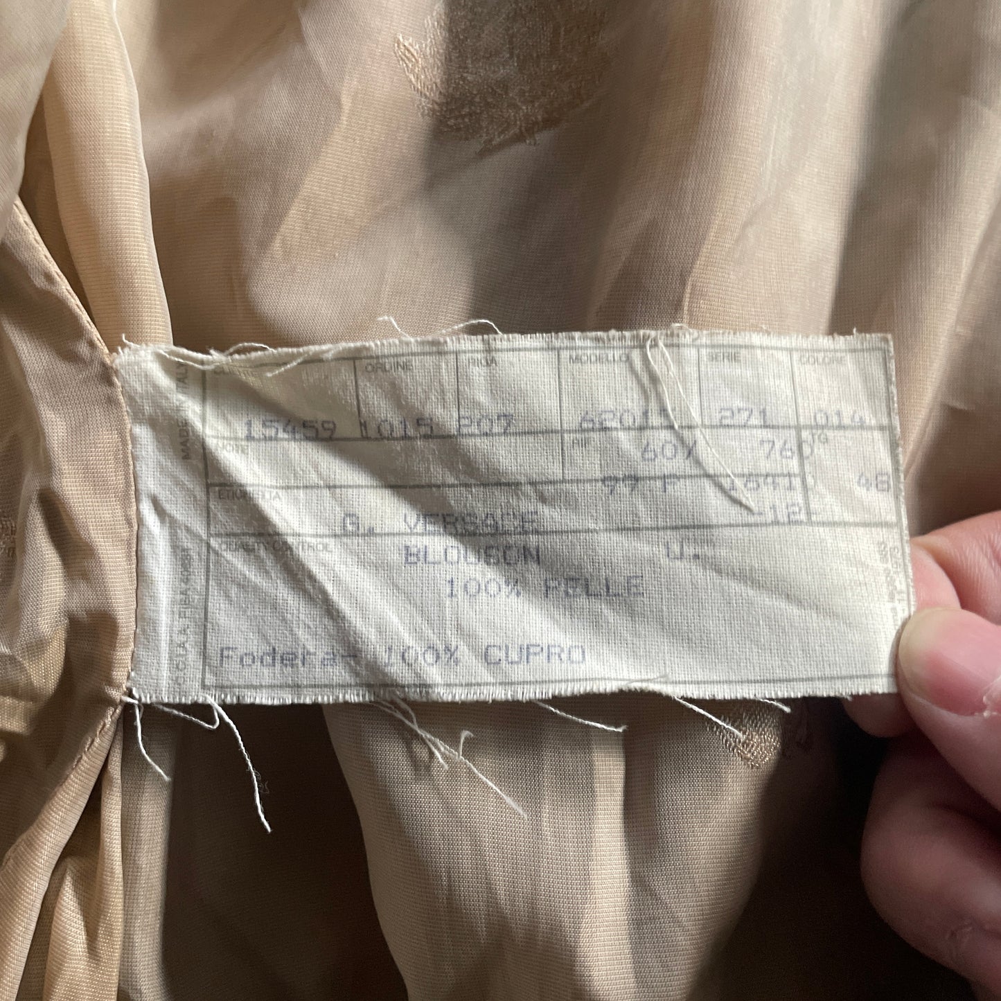 1990s versace Intrecciato leather jacket
48 by ruffo leather