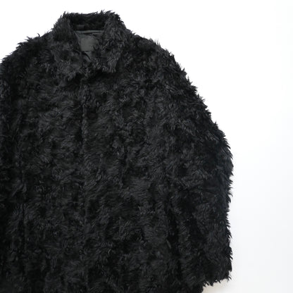 2007aw prada black fake fur coat 52