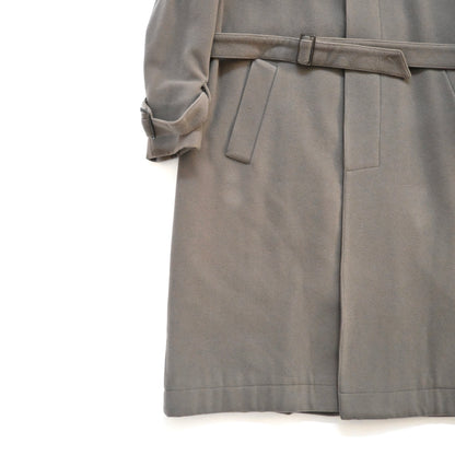 1990s claude montana fur docking wool coat 50