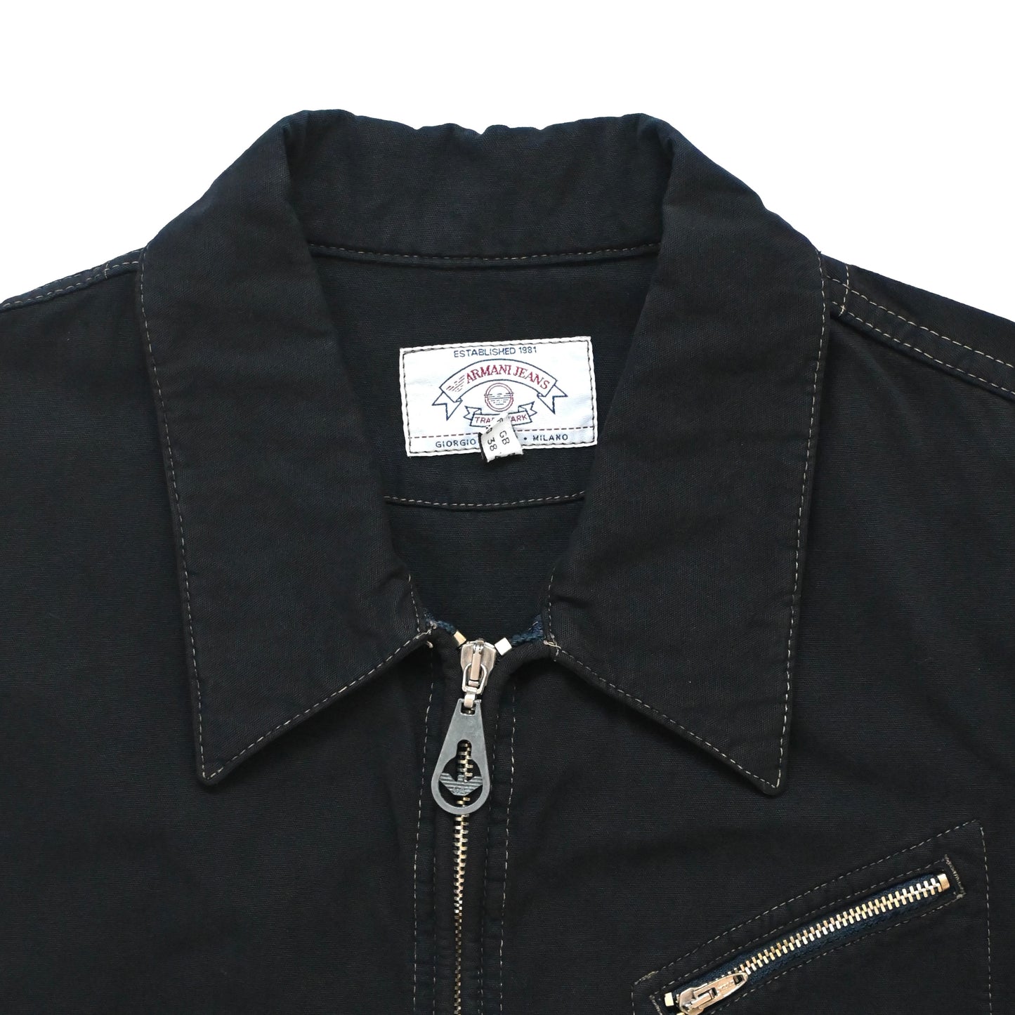 1990s armani jeans cotton short blouson 48