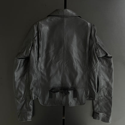 2004ss helmut lang dragonfly cutout leather jacket 48
