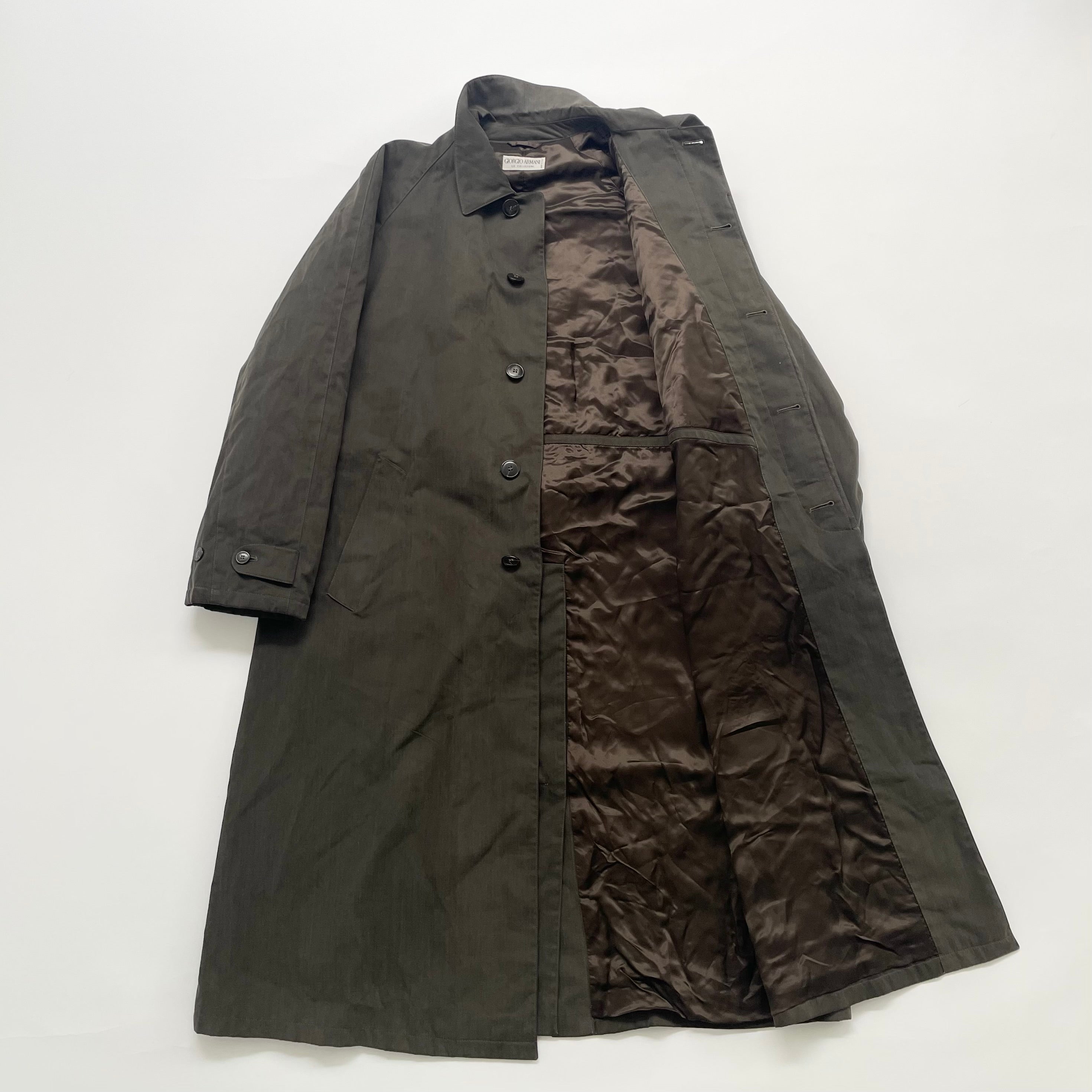 1990s giorgio armani cotton long coat 46 – vexed_store