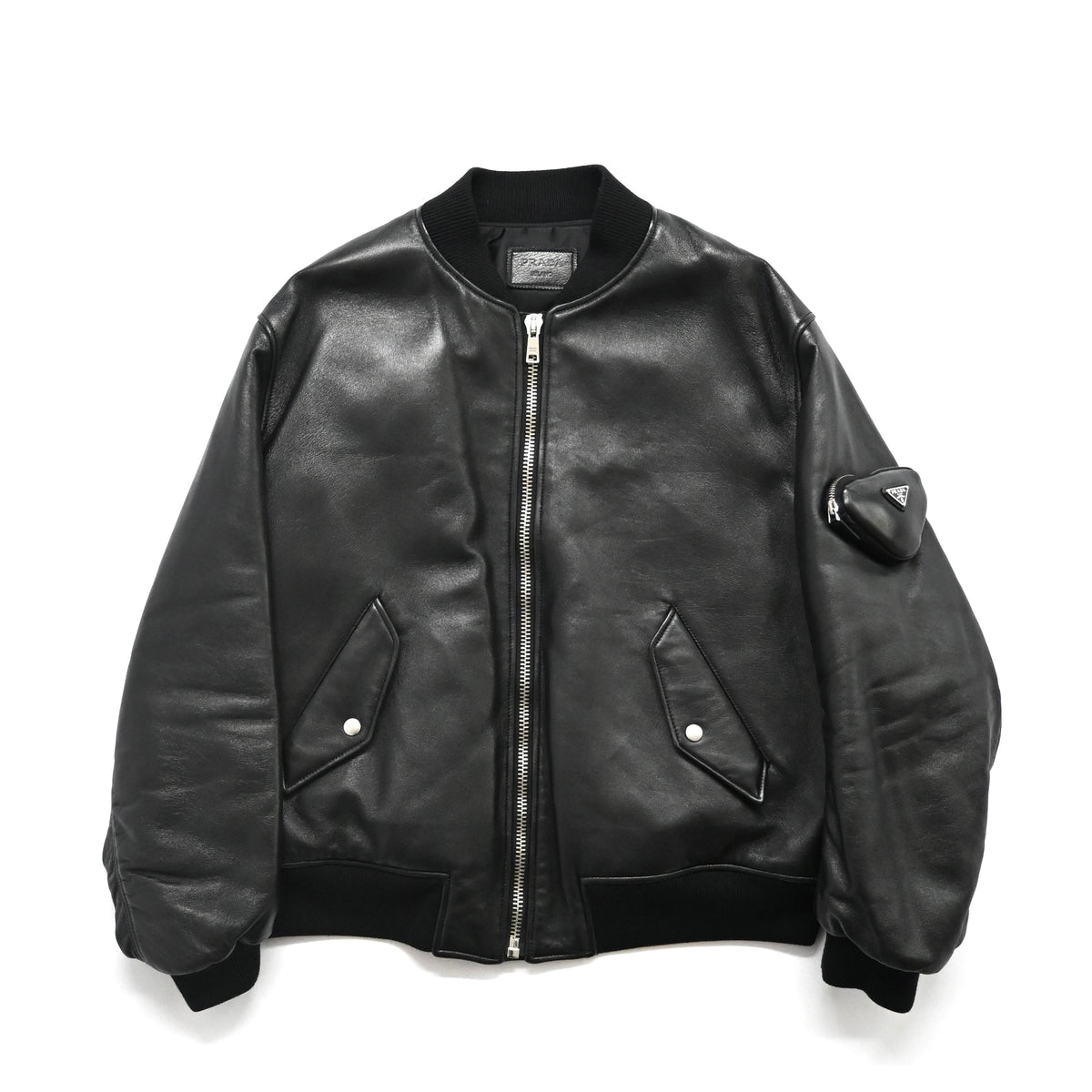 2021aw prada nappa leather bomber jacket 50 by raf simons 