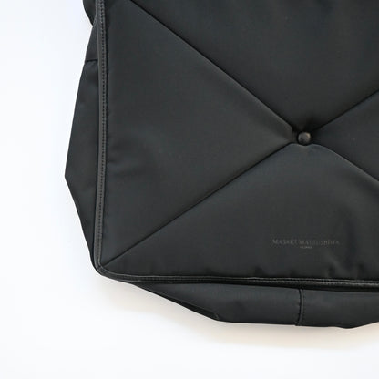 2000s masaki matsushima leather piping nylon handbag