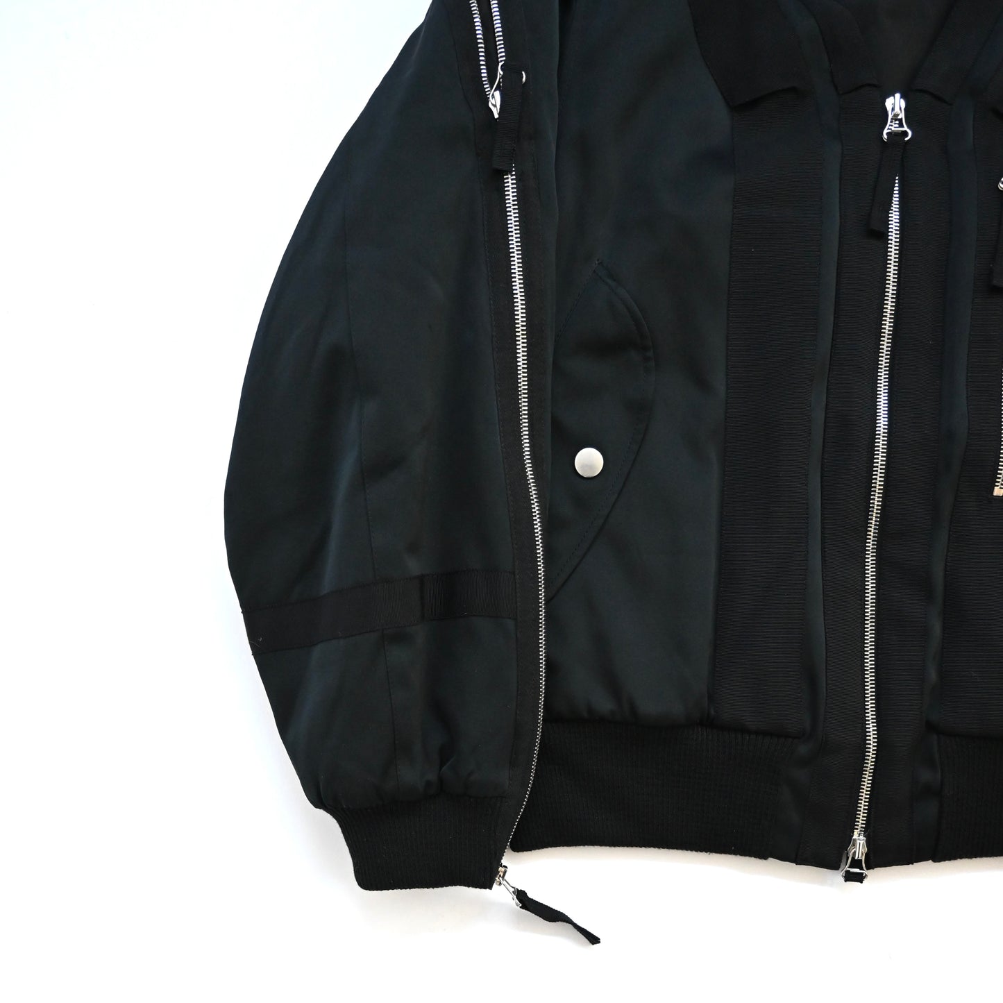 2014aw dries van noten silk back zip bomber jacket S