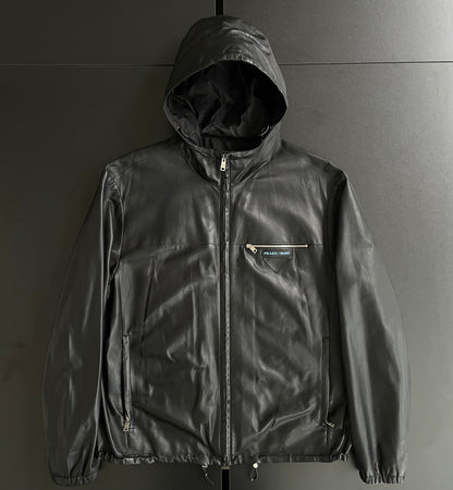 2018aw prada lamb leather hoodie 48