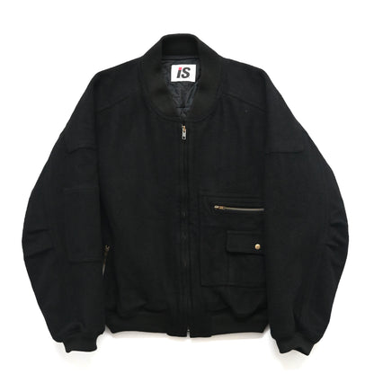 1980s issey miyake caretag wool varsity jacket M