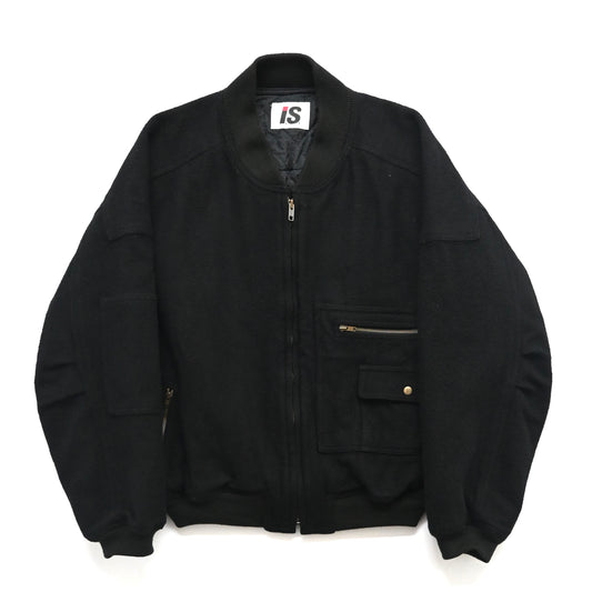 1980s issey miyake caretag wool varsity jacket M