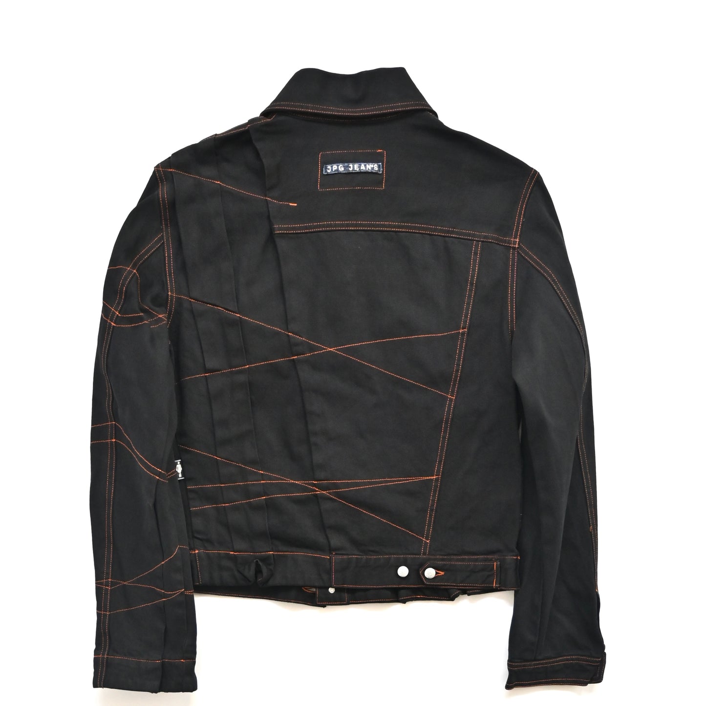 2000s jean paul gaultier folded panel denim jacket 46