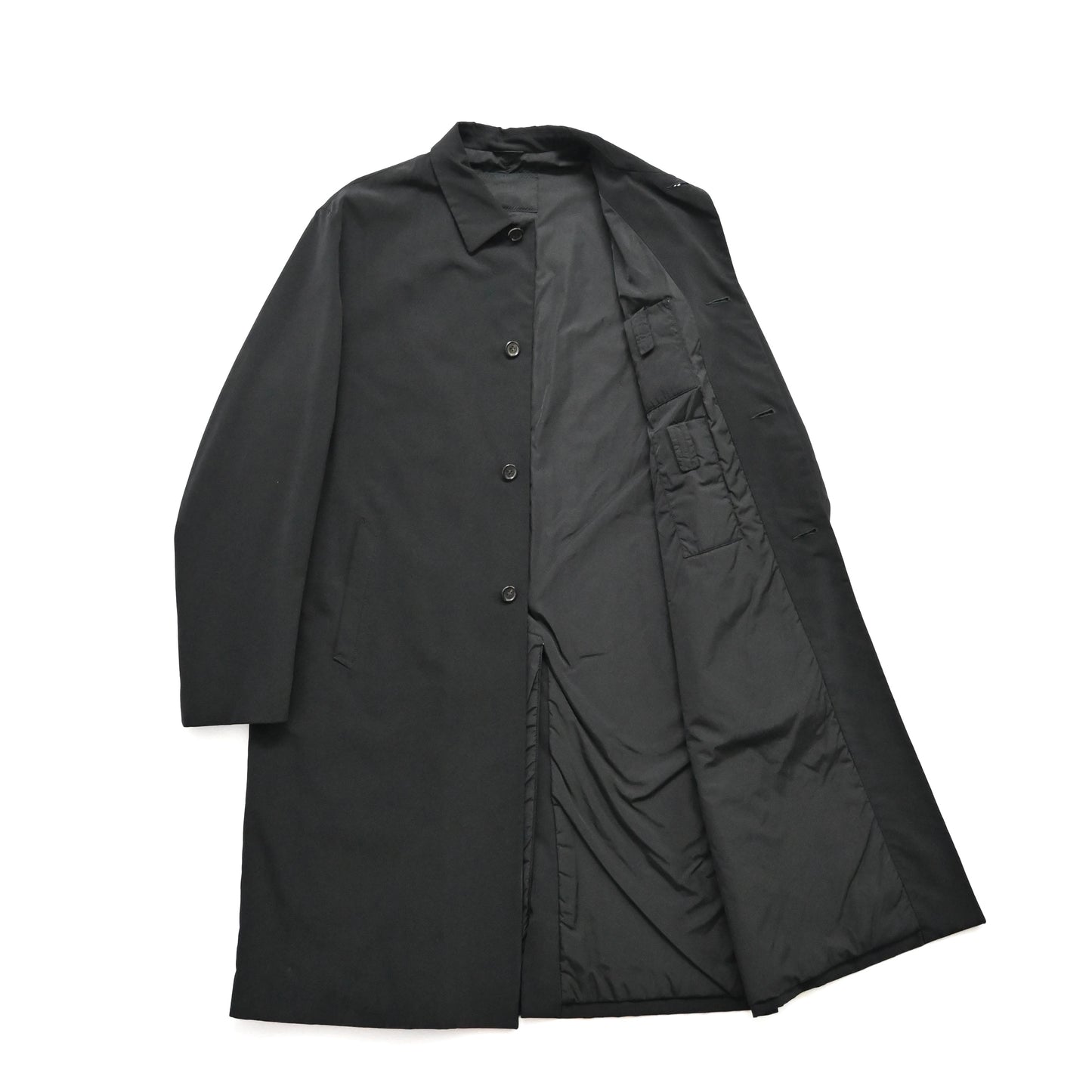 1990s prada polyester long coat L