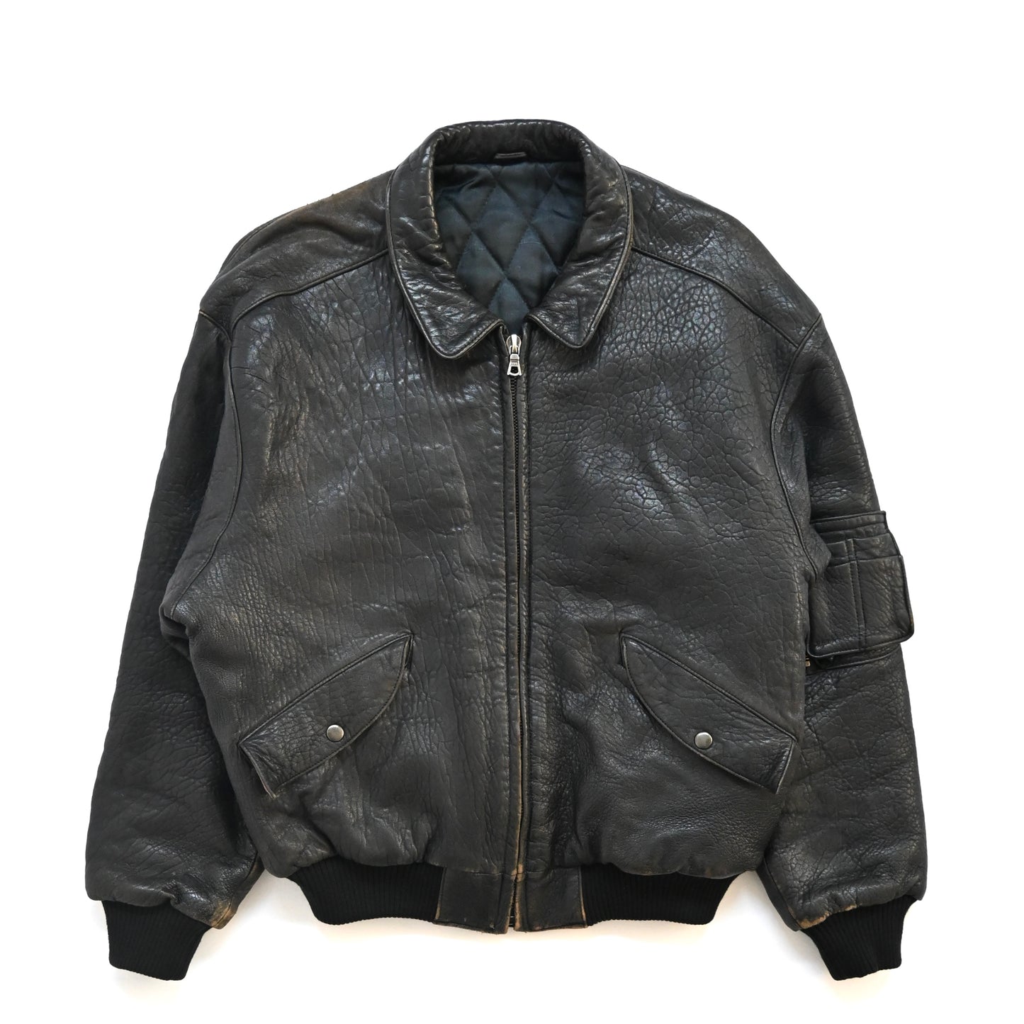 1990s Marithe Francois Girbaud lamb leather bomber jacket M