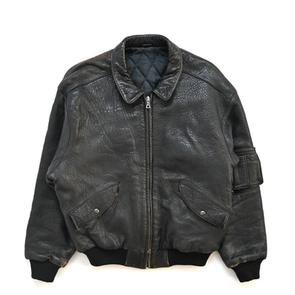 1990s Marithe Francois Girbaud lamb leather bomber jacket M