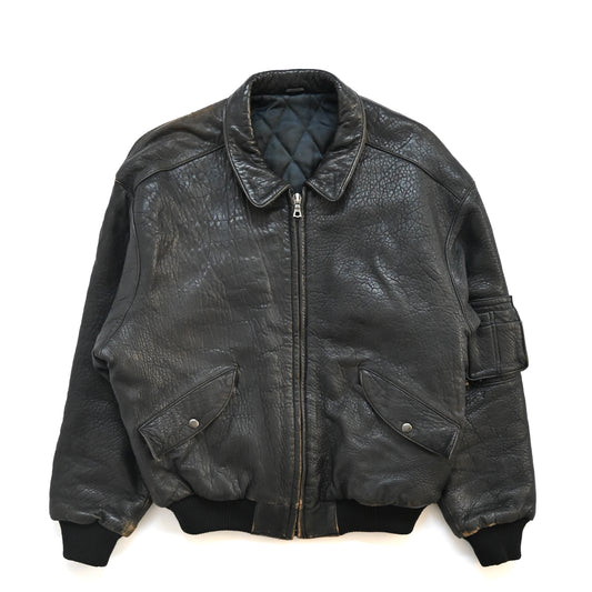 1990s Marithe Francois Girbaud lamb leather bomber jacket M