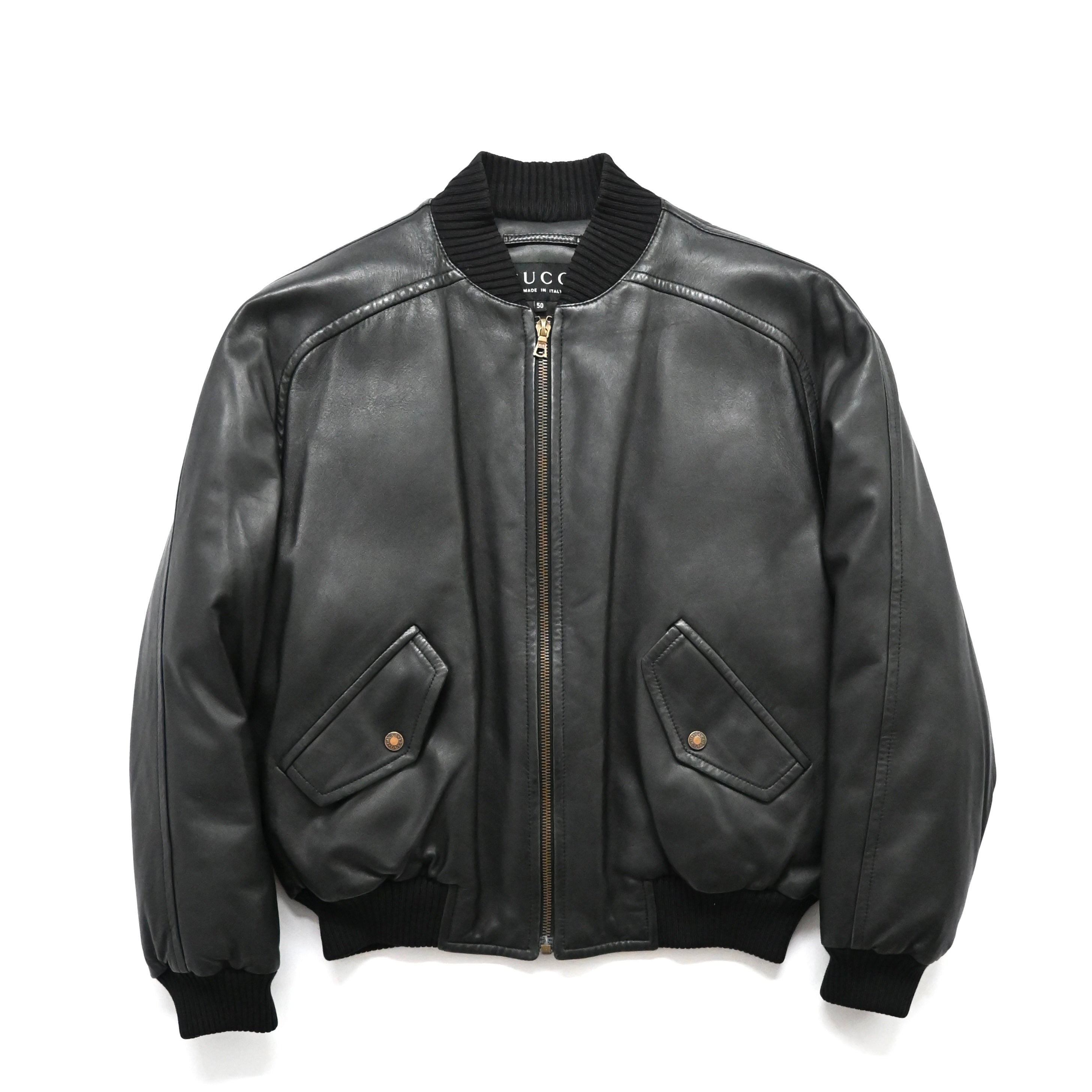 ジャケット・アウター 00s GUCCI by Tom ford 3D Leather Jacket 2000s Gucci by Tom Ford 'Sport Panelled' Leather Moto-Jacket
