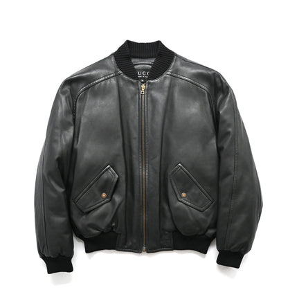 2000s gucci genuine leather bomber jacket 50 by Tom ford