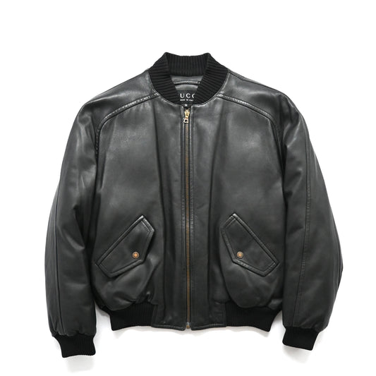 2000s gucci genuine leather bomber jacket 50 by Tom ford