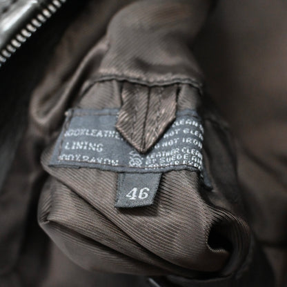 1990s prada lamb brown leather jacket 46