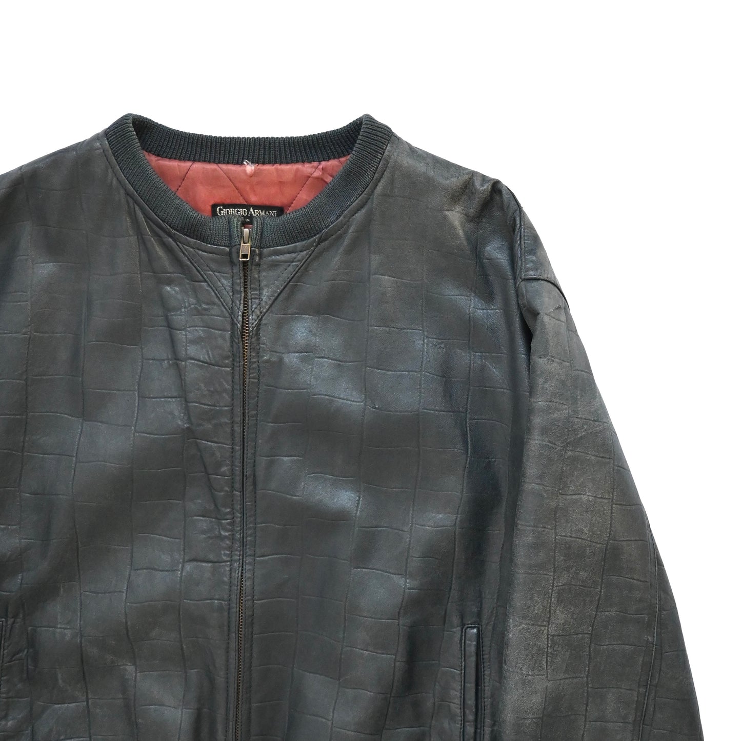 1990s giorgio armani gemuine leather ma-1 jacket 52