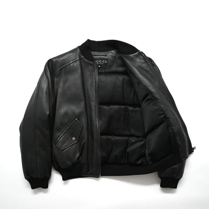 2000s gucci genuine leather bomber jacket 50 by Tom ford