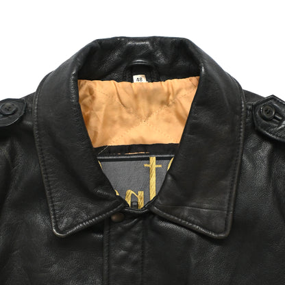 1990s gianfranco ferre cow leather jacket 48