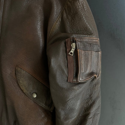 1980s Marithe Francois Girbaud lamb leather jacket L