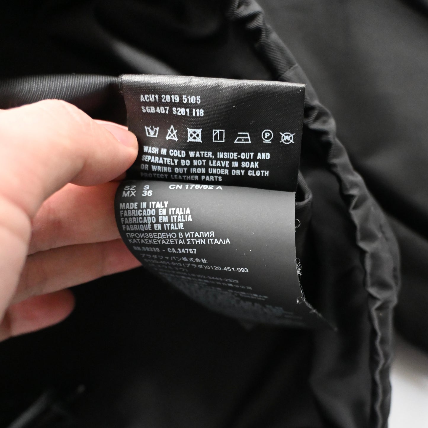 2020ss prada sgb407 anorak nylon hoodie S