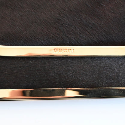 1996aw gucci gold bangle calf hair hand bag by Tom ford