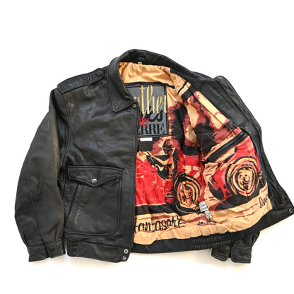 1990s gianfranco ferre cow leather jacket 48