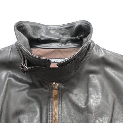 1990s giorgio armani lamb leather flight jacket 54