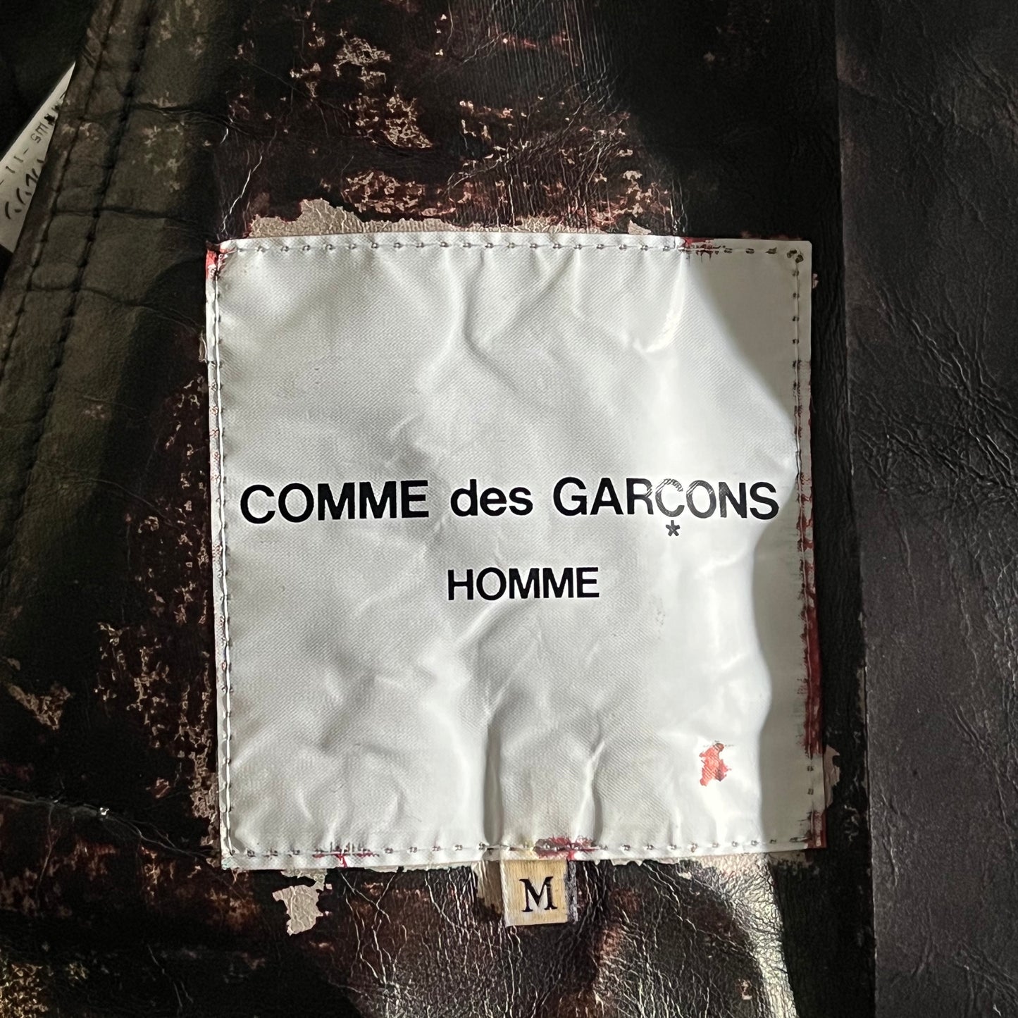 1998awcomme des garcons homme rum leather jacket M