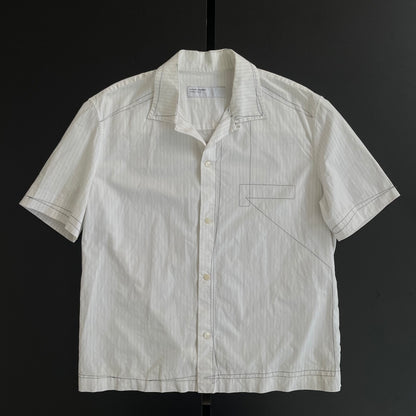 2000s hussein chalayan stripe stitch shirt 48