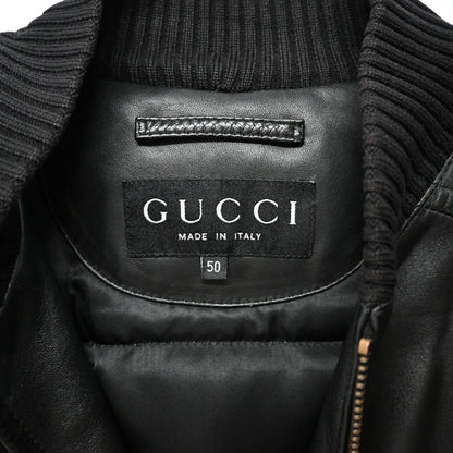 2000s gucci genuine leather bomber jacket 50 by Tom ford