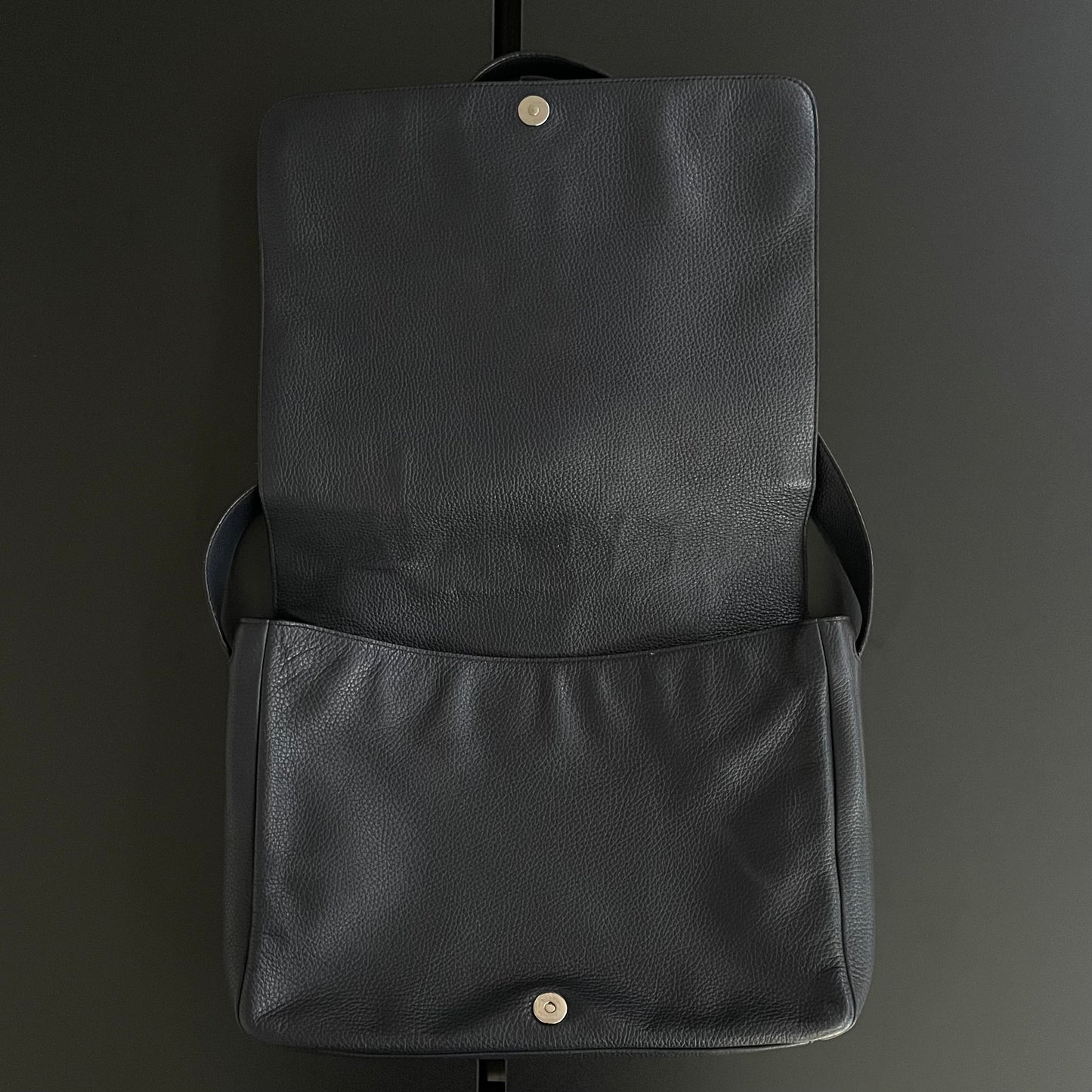 2000s jil sander leather messenger shoulder bag