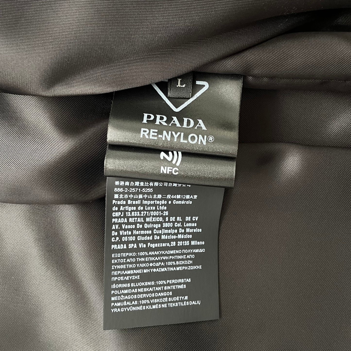 2021aw prada spg891 re nylon long coat L  by raf simons